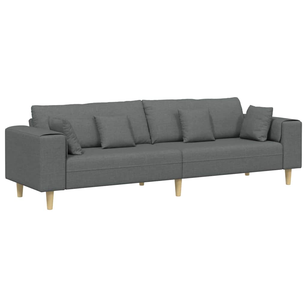 Sofa Mørkegrå 250 x 77 x 76 cm Stof