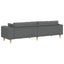 Sofa Mørkegrå 250 x 77 x 76 cm Stof