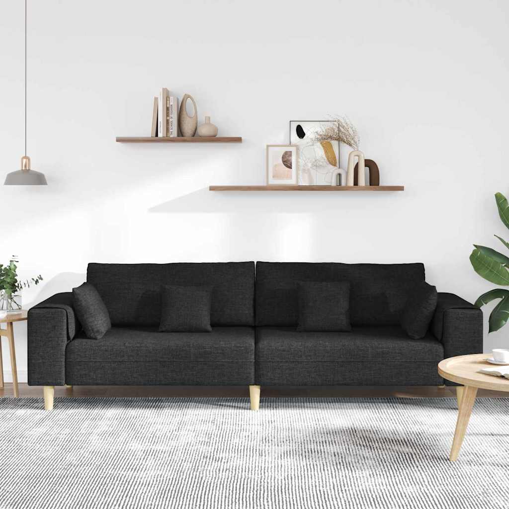Sofa Sort 250 x 77 x 76 cm Stof