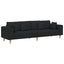 Sofa Sort 250 x 77 x 76 cm Stof