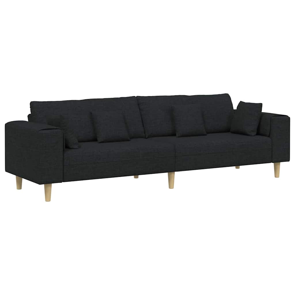 Sofa Sort 250 x 77 x 76 cm Stof
