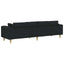 Sofa Sort 250 x 77 x 76 cm Stof