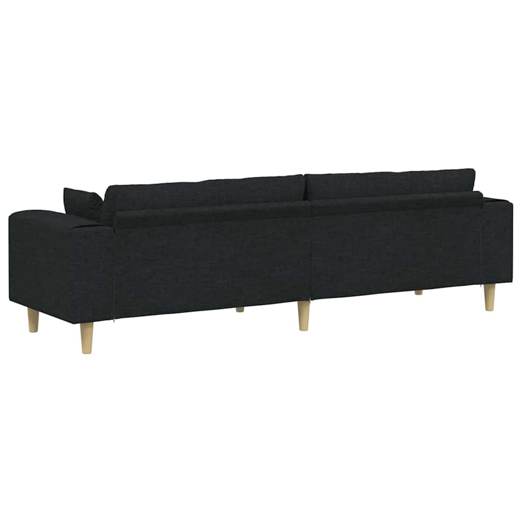 Sofa Sort 250 x 77 x 76 cm Stof