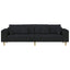 Sofa Sort 250 x 77 x 76 cm Stof
