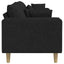 Sofa Sort 250 x 77 x 76 cm Stof