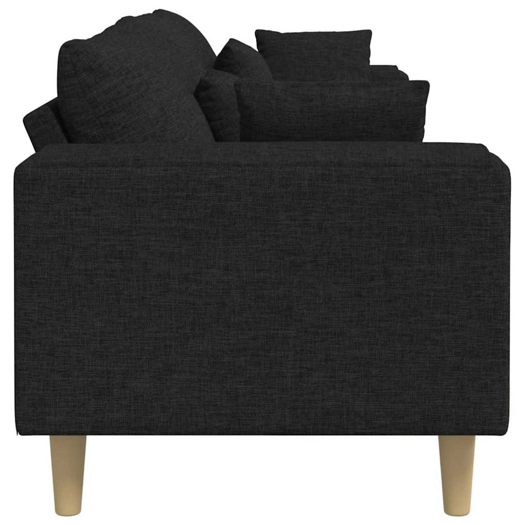 Sofa Sort 250 x 77 x 76 cm Stof