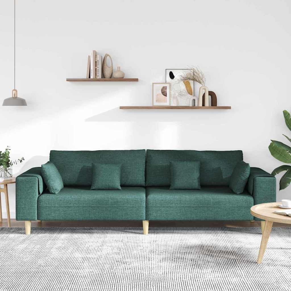 Sofa Mørkegrøn 250 x 77 x 76 cm Stof