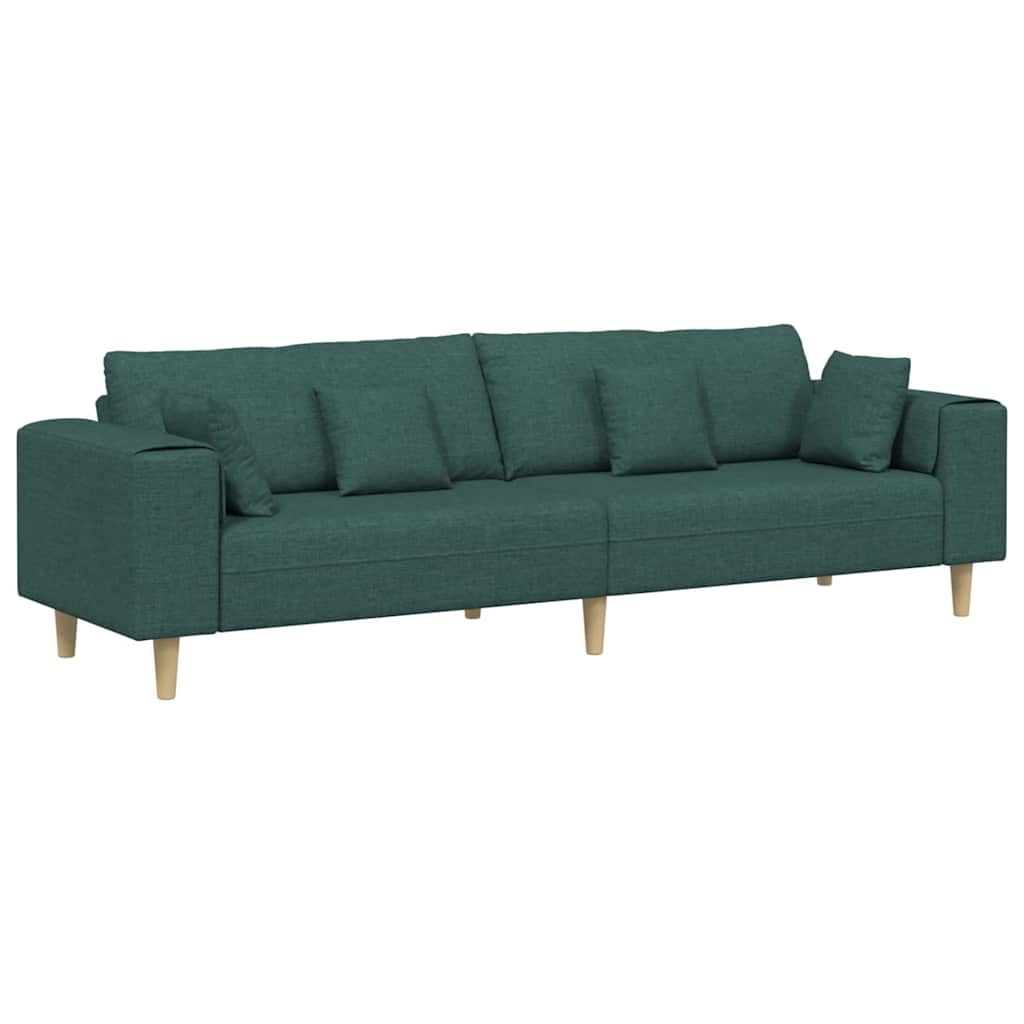 Sofa Mørkegrøn 250 x 77 x 76 cm Stof
