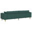 Sofa Mørkegrøn 250 x 77 x 76 cm Stof