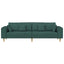 Sofa Mørkegrøn 250 x 77 x 76 cm Stof