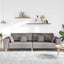 Sofa Gråbrun 250 x 77 x 76 cm Stof