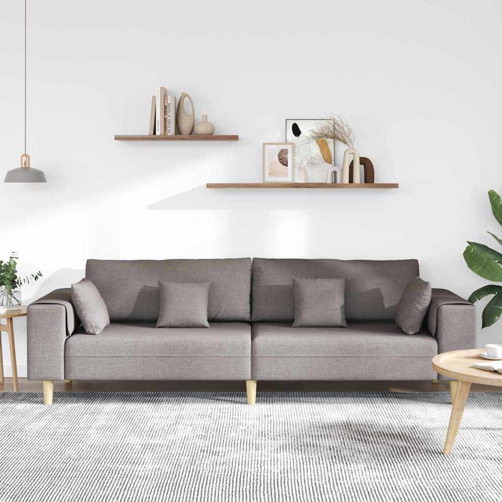 Sofa Gråbrun 250 x 77 x 76 cm Stof