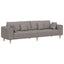Sofa Gråbrun 250 x 77 x 76 cm Stof