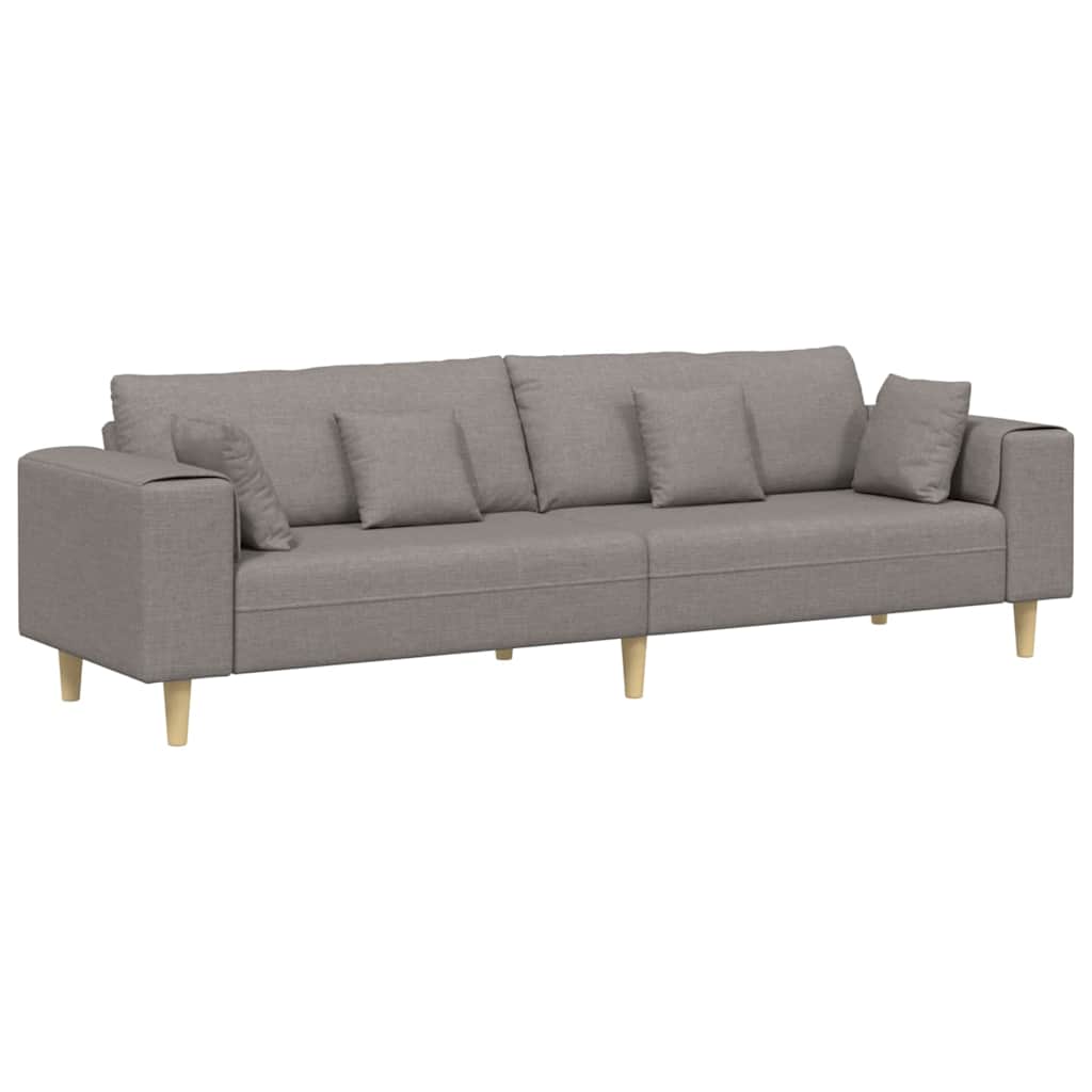 Sofa Gråbrun 250 x 77 x 76 cm Stof