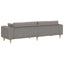 Sofa Gråbrun 250 x 77 x 76 cm Stof