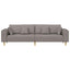 Sofa Gråbrun 250 x 77 x 76 cm Stof