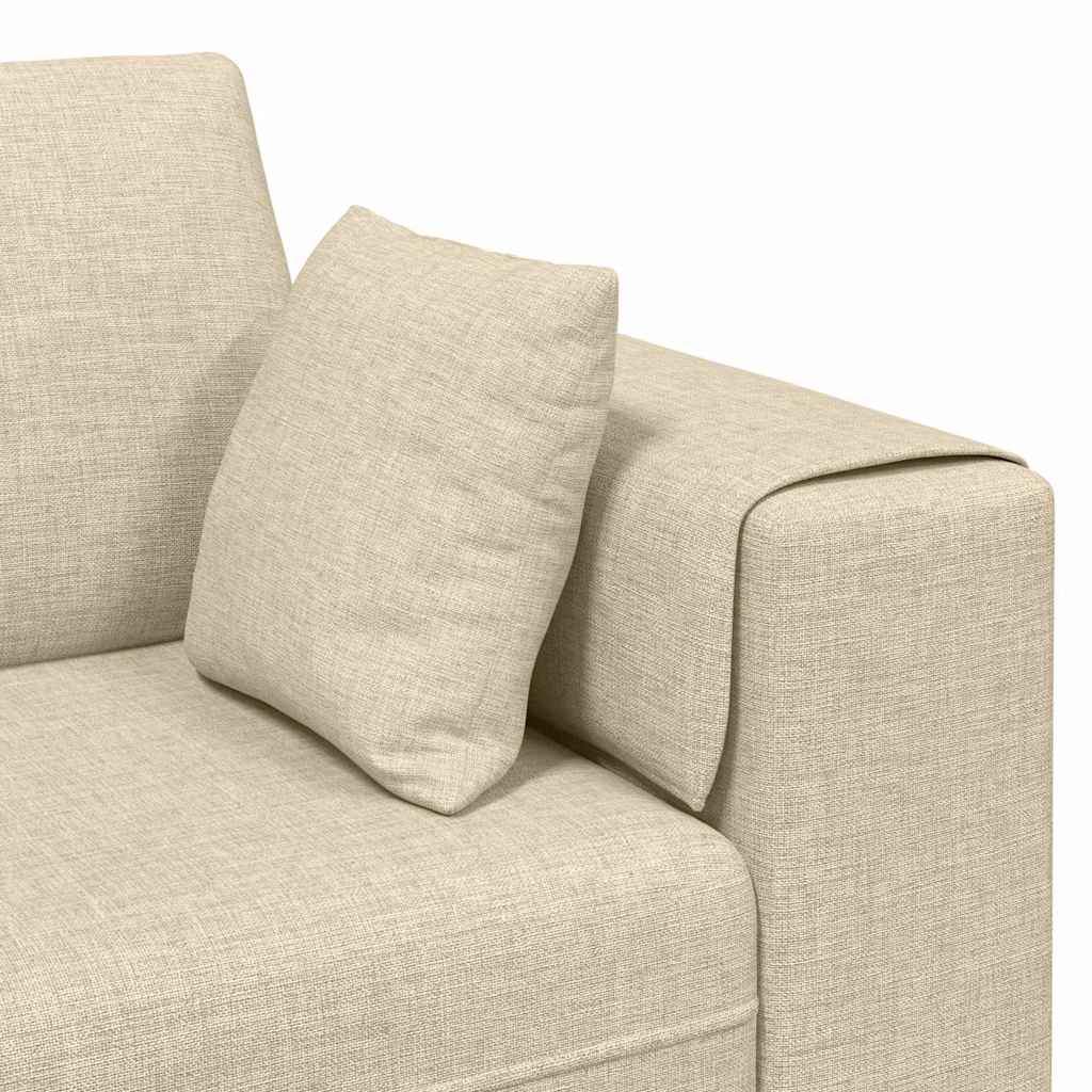 Sofa Creme 250 x 77 x 76 cm Stof
