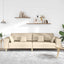 Sofa Creme 250 x 77 x 76 cm Stof