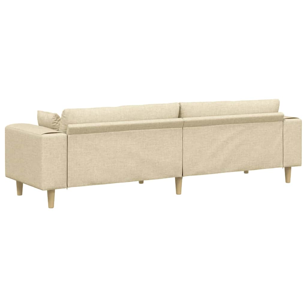 Sofa Creme 250 x 77 x 76 cm Stof