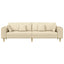 Sofa Creme 250 x 77 x 76 cm Stof