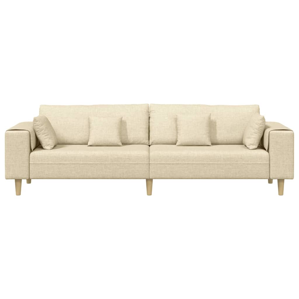 Sofa Creme 250 x 77 x 76 cm Stof