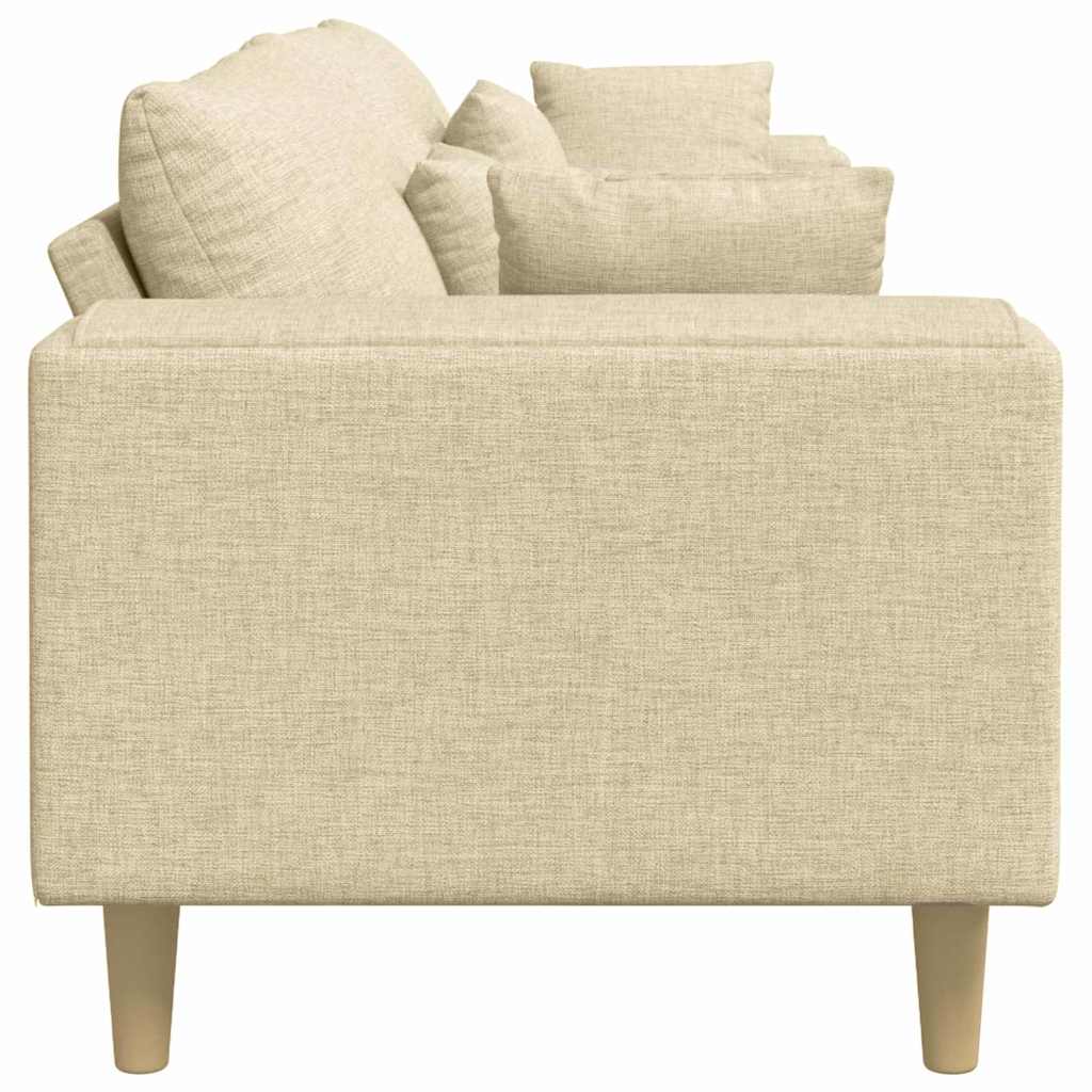 Sofa Creme 250 x 77 x 76 cm Stof