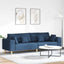 Sofa Blå 250 x 77 x 76 cm Stof