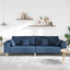 Sofa Blå 250 x 77 x 76 cm Stof