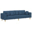 Sofa Blå 250 x 77 x 76 cm Stof