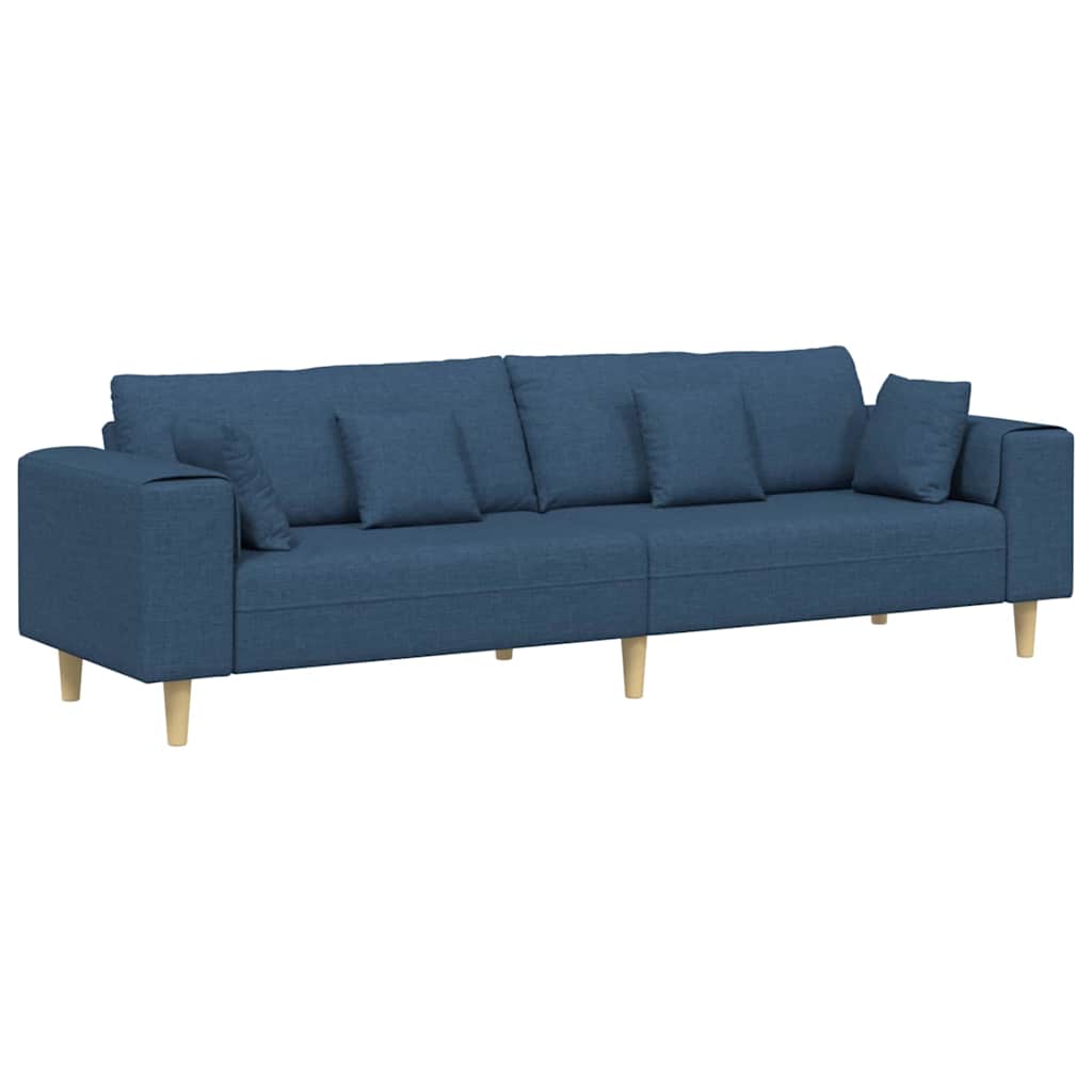 Sofa Blå 250 x 77 x 76 cm Stof