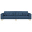 Sofa Blå 250 x 77 x 76 cm Stof