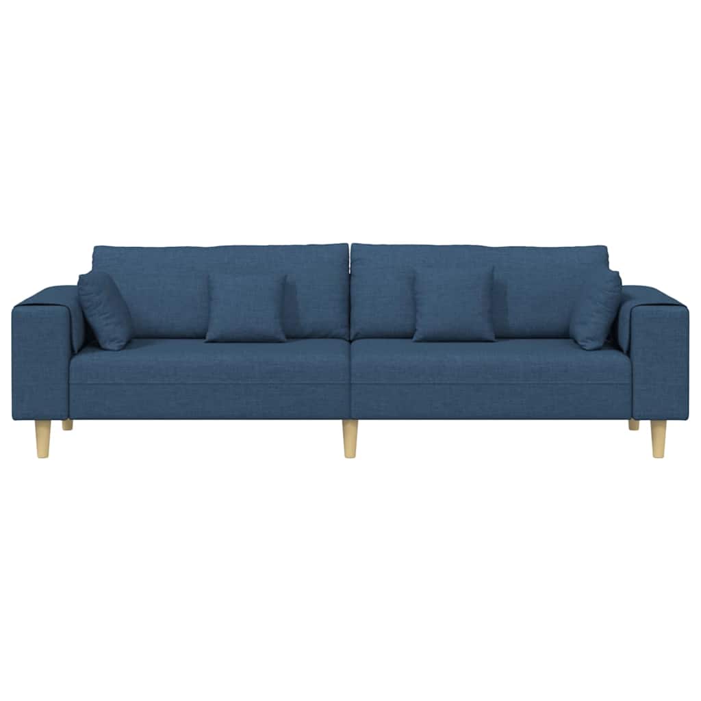 Sofa Blå 250 x 77 x 76 cm Stof