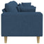 Sofa Blå 250 x 77 x 76 cm Stof