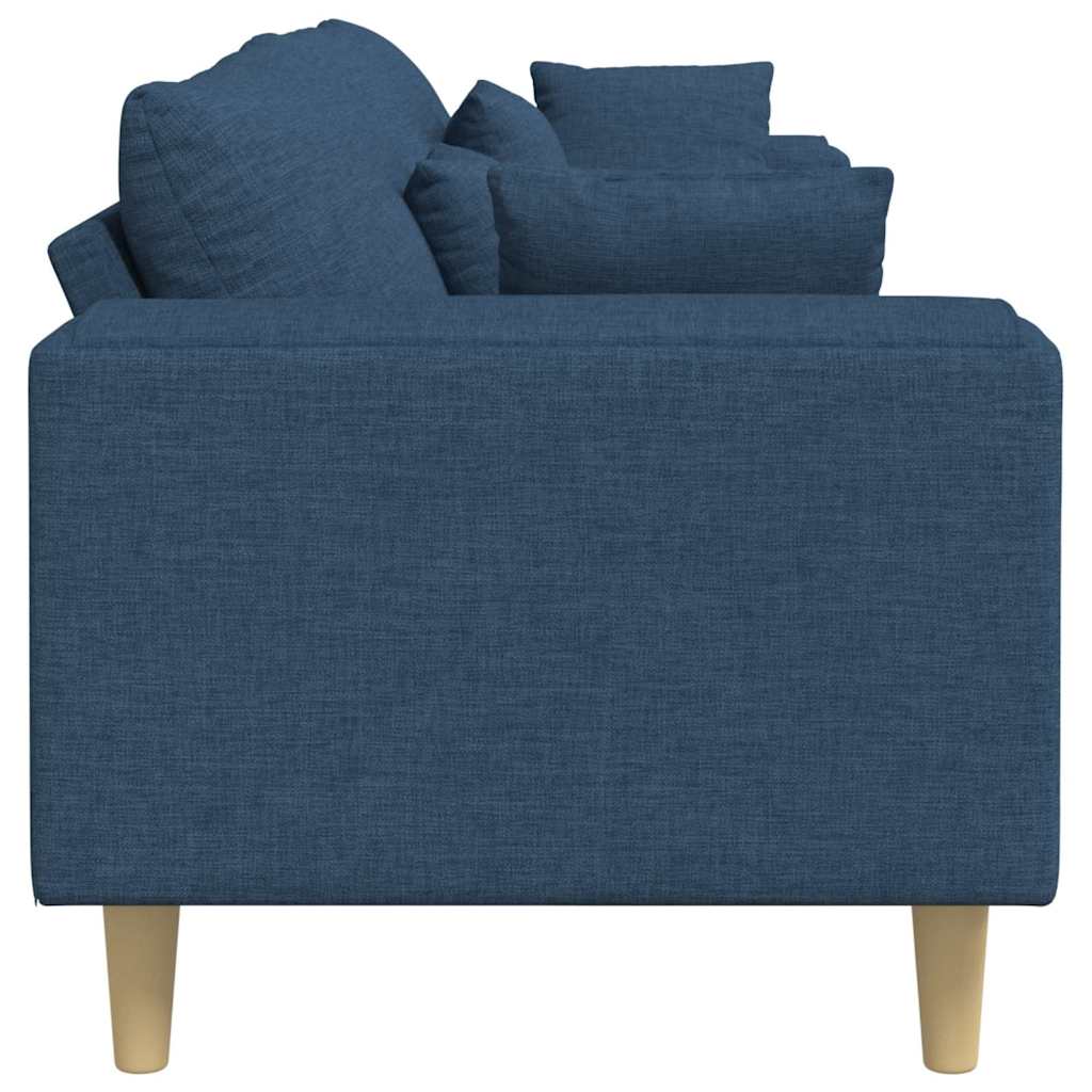 Sofa Blå 250 x 77 x 76 cm Stof