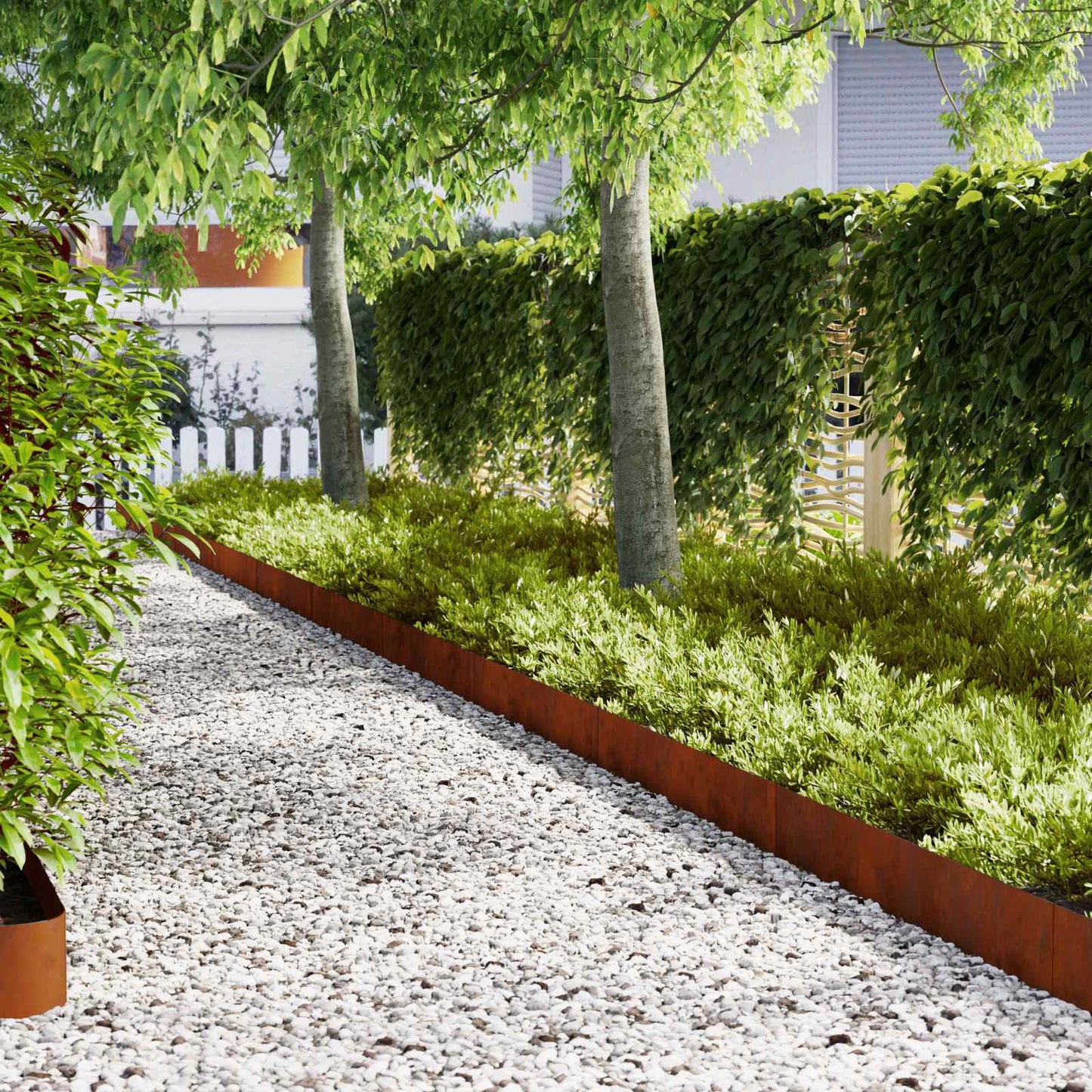 Plænekant 50 pcs Brun 100 x 0.05 x 20 cm Cortenstål
