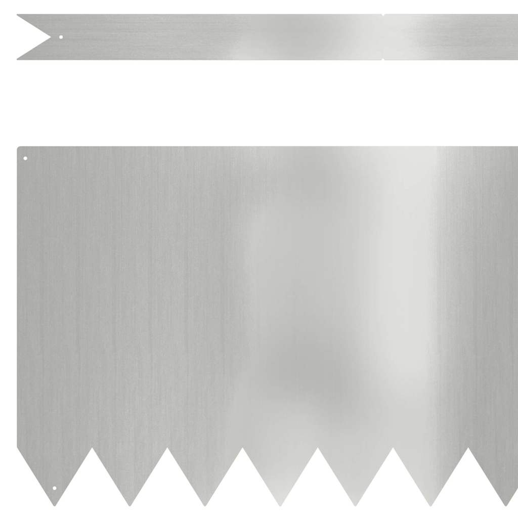 Plænekant 50 pcs Sølv 100 x 0,05 x 30 cm Galvaniseret stål