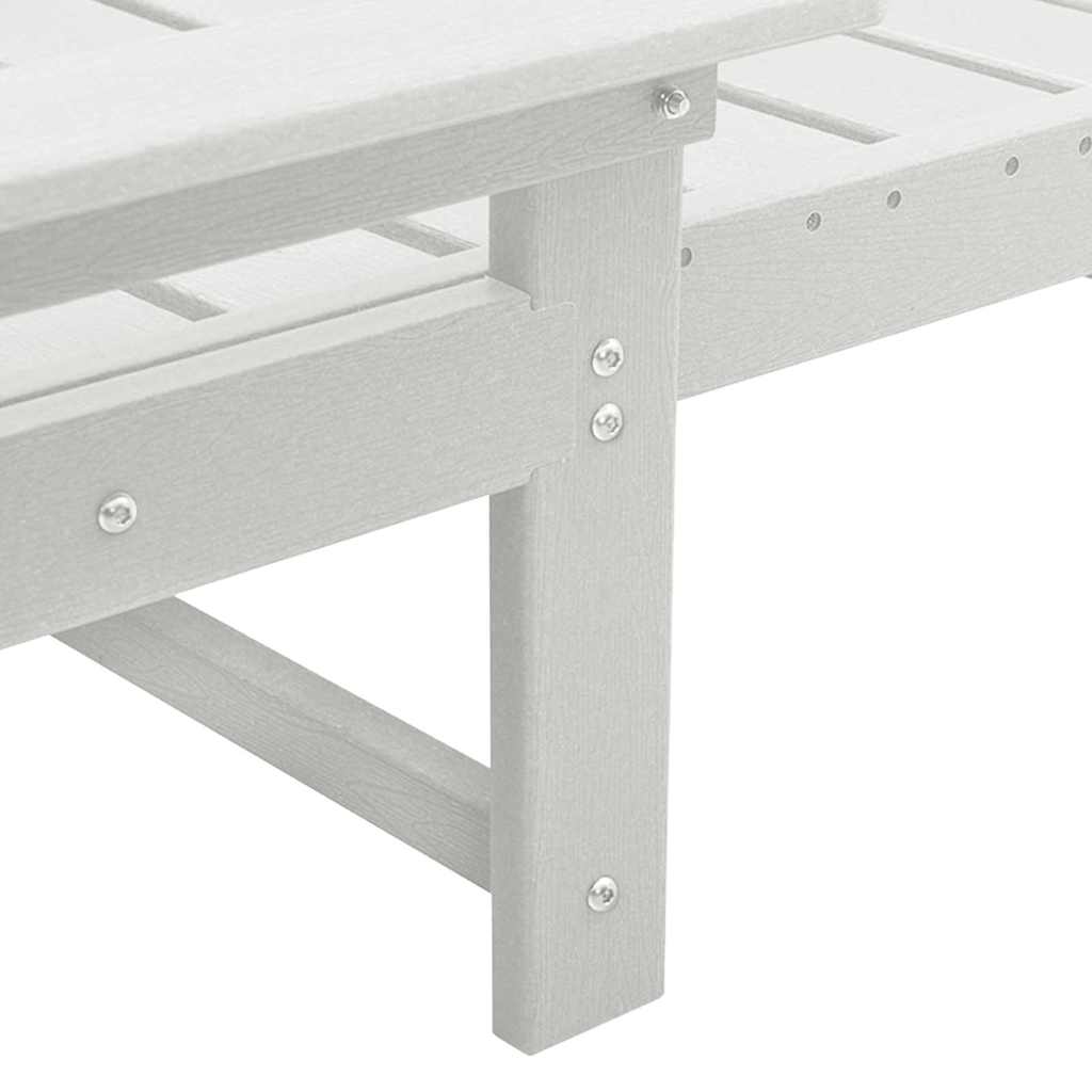 Solstol 2 pcs Hvid 195,5 x 53 x 98,5 cm Polyethylen