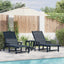 Solstol 2 pcs Marineblå 195,5 x 53 x 98,5 cm Polyethylen
