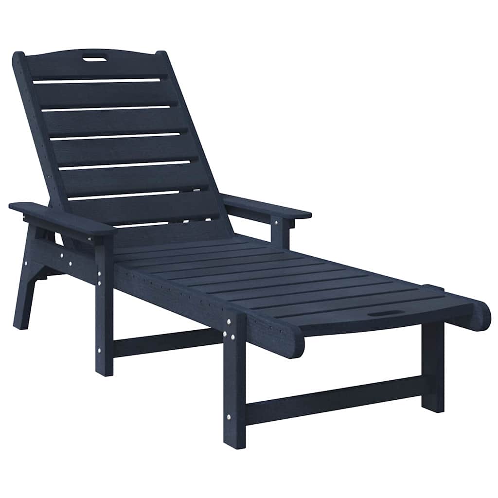 Solstol 2 pcs Marineblå 195,5 x 53 x 98,5 cm Polyethylen