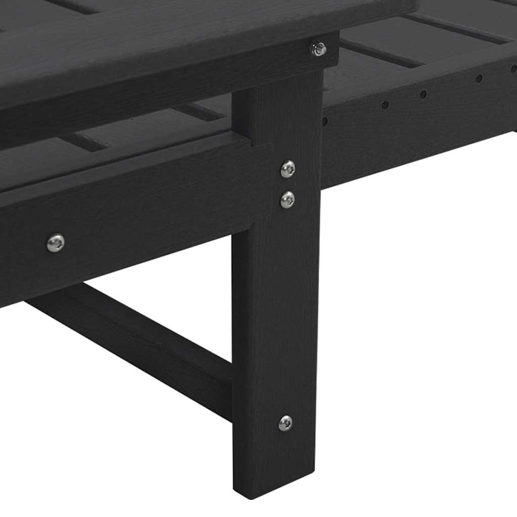 Solstol 2 pcs Sort 195,5 x 53 x 98,5 cm Polyethylen