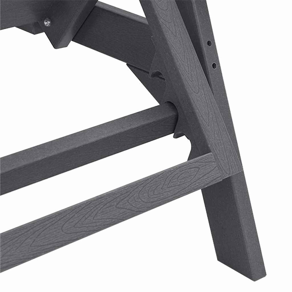 Solstol 2 pcs Lysegrå 195,5 x 53 x 98,5 cm Polyethylen
