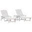 Solstol 3 pcs Hvid Polyethylen