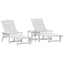 Solstol 3 pcs Hvid Polyethylen