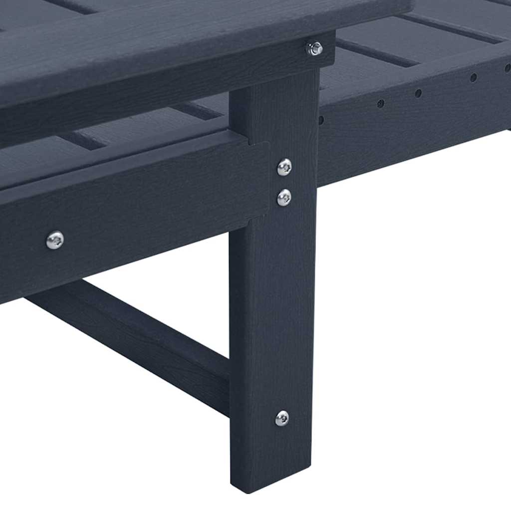 Solstol 3 pcs Marineblå Polyethylen
