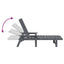 Solstol 3 pcs Lysegrå Polyethylen