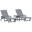 Solstol 3 pcs Lysegrå Polyethylen