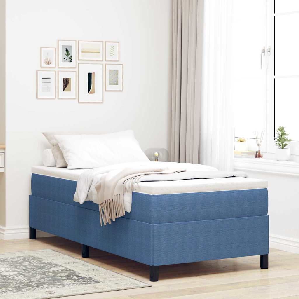 Box spring seng Blå 80 x 200 cm Velourstof