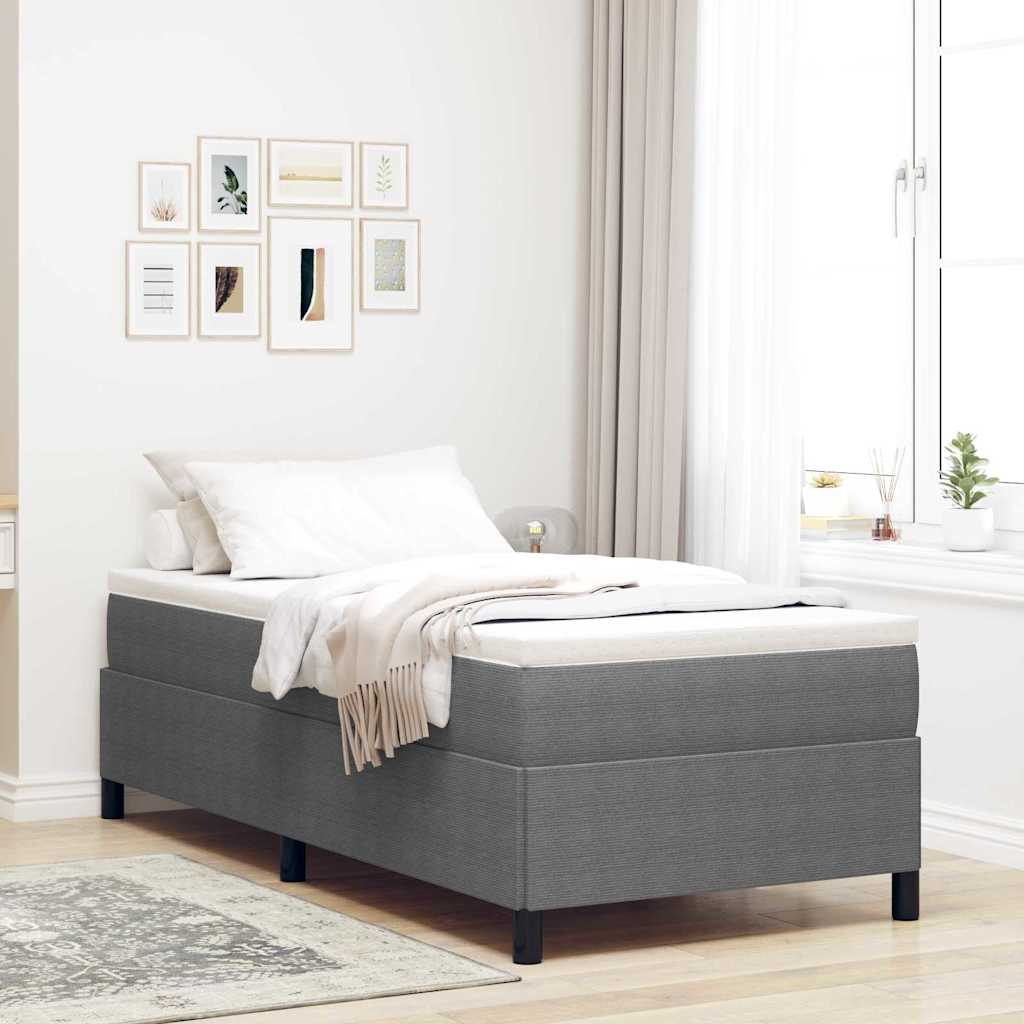Box spring seng Lysegrå 90 x 190 cm Velourstof