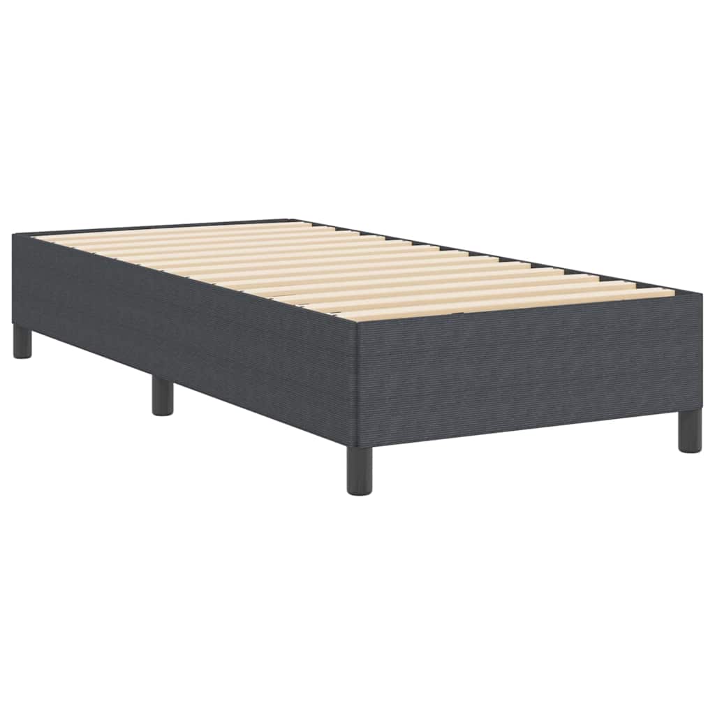Box spring seng Mørkegrå 90 x 190 cm Velourstof