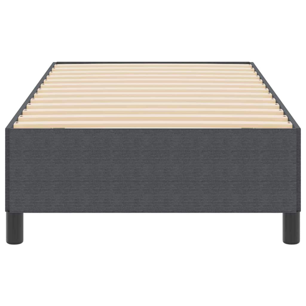 Box spring seng Mørkegrå 90 x 190 cm Velourstof